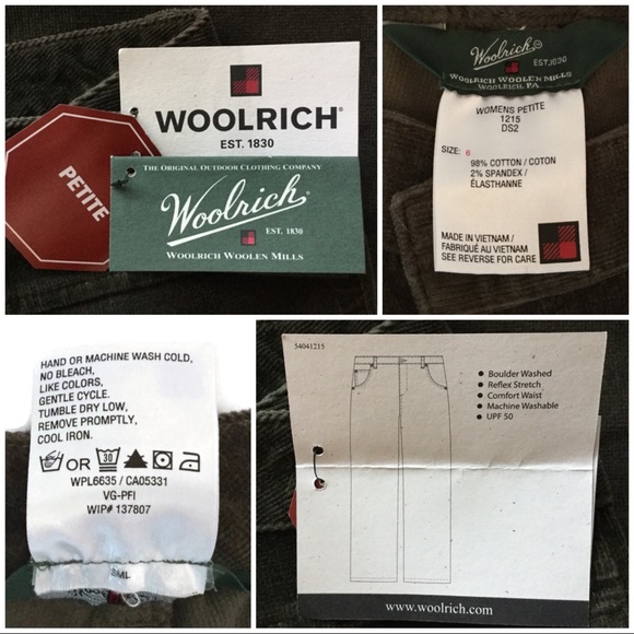 NWT Brown WOOLRICH Corduroy Pants! - Picture 8 of 8